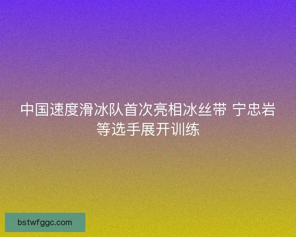 中国速度滑冰队首次亮相冰丝带 宁忠岩等选手展开训练
